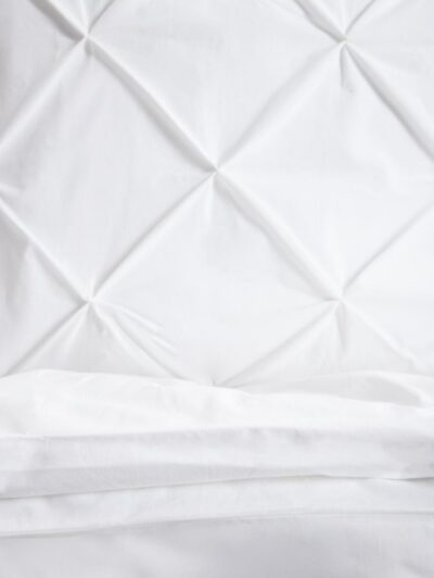 Постельное белье AUREA из белого перкаля с декоративной строчкой, 220x200 + 2*50x60 см