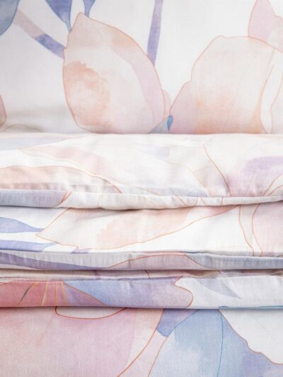 Pościel | ROSA | satynowa w kwiaty | 160x200 + 2*70x80 cm | 767753