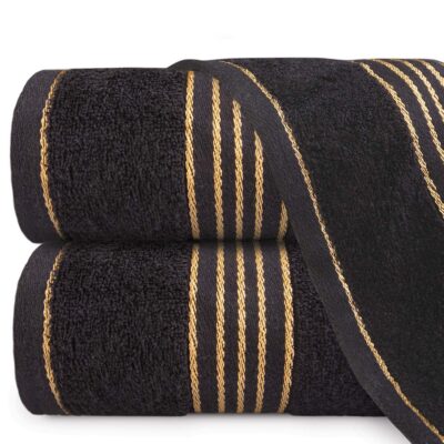 Towel D Cotton 100% Tiwano Black (W) 70x140