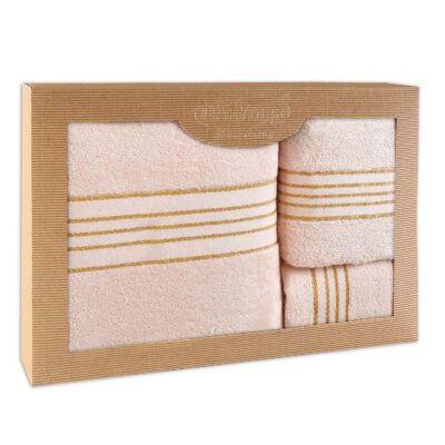 Полотенце D Хлопок 100% Tiwano Розовый кварц (P) 30x50+50x90+70x140 кпл.