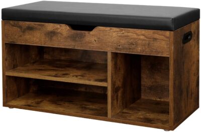 Shoe cabinet shelf with seat LOFT wooden