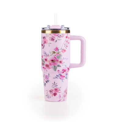 Термос Tumbler MegaCup Roses, 870 мл, роза