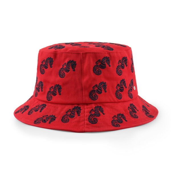 24113_Bucket_Hat_Seahorse_Red