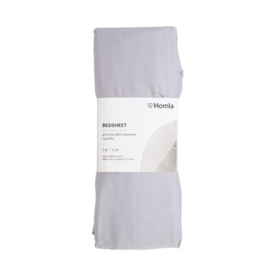 Простыня | DANIELLE | атласная серая | 140x200 см | AW23 855332