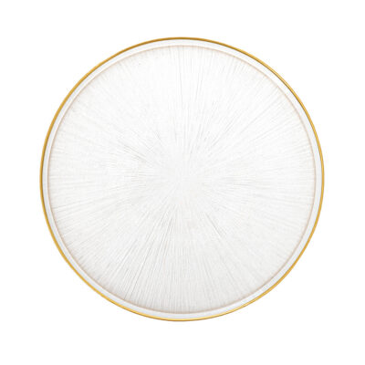 Plate | MONZE | transparent with gold rim | 28 cm | 862088