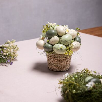 Easter decorations | EASTER JOY | with eggs in a pot | 18x18x18 cm | 725609