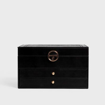 Шкатулка для украшений | VIRELLO | черная | 23x17x13,5 см | 726484