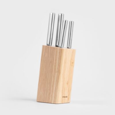 Set of knives | MASTERSET | silver in wooden block | 6 el. | 744075