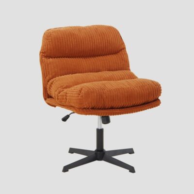 Fotel | CORDIVO | sztruksowy obrotowy ceglasty | 66x71x83 cm | 747502