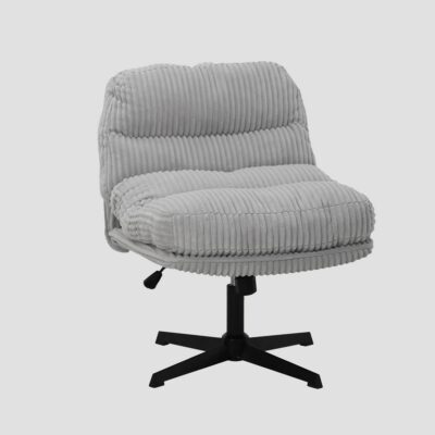 Fotel | CORDIVO | sztruksowy obrotowy szary | 66x71x83 cm | 747533