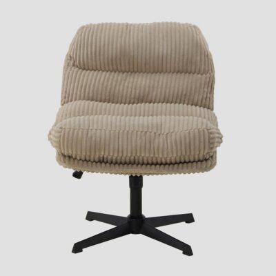 Fotel | CORDIVO | sztruksowy obrotowy beżowy | 66x71x83 cm | 747540
