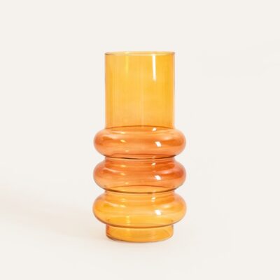 Vase | CIRCLE | glass honey ombre | 11x26 cm | 765407
