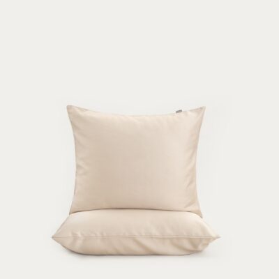 Комплект из двух | BAMSA | наволочек из бамбукового сатина | бежевый | 2*50x60 см | 768095