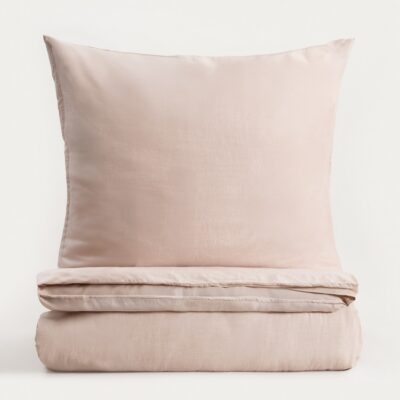 Pościel | AVELIA | satynowa z domieszką wiskozy beżowa | 220x200 + 2*70x80 cm | 768477