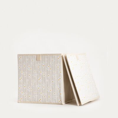 Storage boxes | LINETA | in flowers | 2 pcs. / 30x30x30 cm | 774393