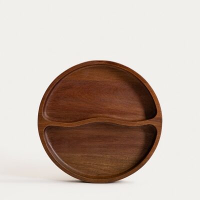 Półmisek | MOOKA | z drewna akacjowego z dwoma przegródkami | 26 cm | 774614