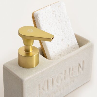 Dozownik | LUTRA | kwadratowy śmietankowy | 16x14,5 cm | 777097