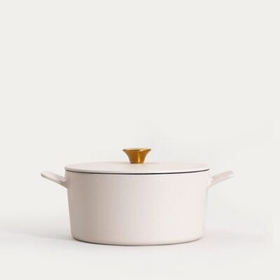 Garnek żeliwny | ANDREAS | beżowy matowy | 5 l | 777660