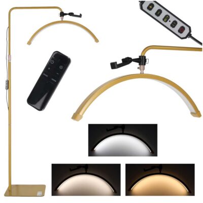 LED eyelash extension lamp 36W adjustable cosmetic shadowless arc gold