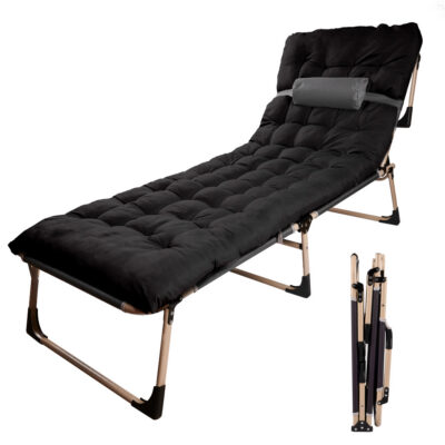 LUARO travel field bed folding business recliner 193 cm black