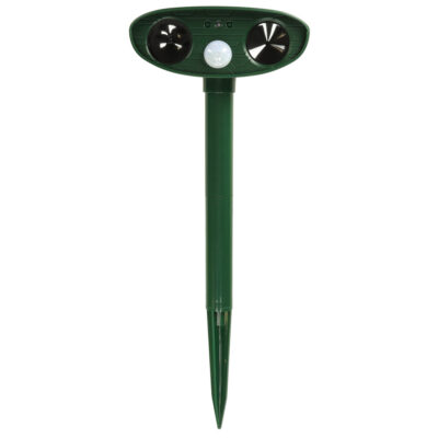 Solar mole repellent for rodents martens cats birds mice rats ultrasound motion sensor