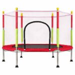 Trampolina-do-domu-ogrodu-dla-dzieci-siatka-pilki-140cm-55inch-czerwona-183851