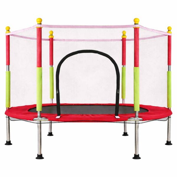 Trampolina-do-domu-ogrodu-dla-dzieci-siatka-pilki-140cm-55inch-czerwona-183851 Trampolina-do-domu-ogrodu-dla-dzieci-siatka-pilki-140cm-55inch-czerwona-183851