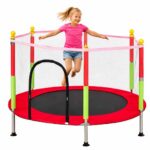 Trampolina-do-domu-ogrodu-dla-dzieci-siatka-pilki-140cm-55inch-czerwona-183852