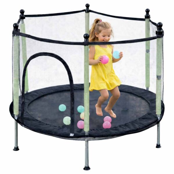 Trampolina-do-domu-ogrodu-dla-dzieci-siatka-pilki-140cm-55inch-zielona-183846 Trampolina-do-domu-ogrodu-dla-dzieci-siatka-pilki-140cm-55inch-zielona-183846