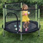 Trampolina-do-domu-ogrodu-dla-dzieci-siatka-pilki-140cm-55inch-zielona-183847