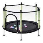 Trampolina-do-domu-ogrodu-dla-dzieci-siatka-pilki-140cm-55inch-zielona-183848