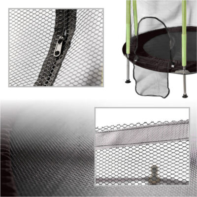 Trampoline for home garden for kids ball net 140cm 55inch green