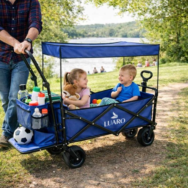 Wozek-transportowy-LUARO-plazowy-skladany-z-daszkiem-i-siatka-120l-granatowy-184321 Wozek-transportowy-LUARO-plazowy-skladany-z-daszkiem-i-siatka-120l-granatowy-184321