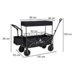 Wozek-transportowy-LUARO-plazowy-skladany-z-daszkiem-i-siatka-czarny-182955