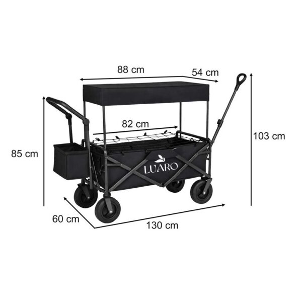 Wozek-transportowy-LUARO-plazowy-skladany-z-daszkiem-i-siatka-czarny-182955 Wozek-transportowy-LUARO-plazowy-skladany-z-daszkiem-i-siatka-czarny-182955