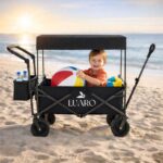 Wozek-transportowy-LUARO-plazowy-skladany-z-daszkiem-i-siatka-czarny-183665