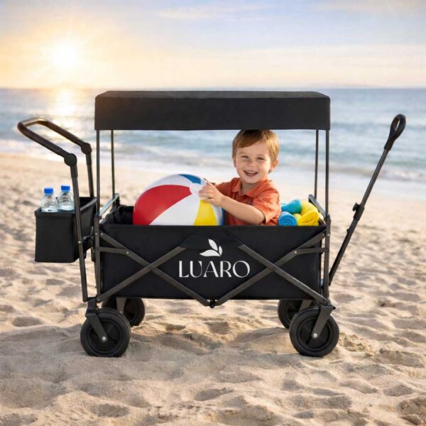 Wozek-transportowy-LUARO-plazowy-skladany-z-daszkiem-i-siatka-czarny-183665 Wozek-transportowy-LUARO-plazowy-skladany-z-daszkiem-i-siatka-czarny-183665