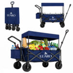 Wozek-transportowy-LUARO-plazowy-skladany-z-daszkiem-i-siatka-granatowy-183975