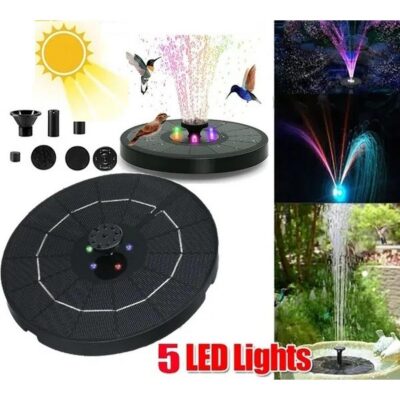 SOLAR POND FOUNTAIN LAMP 5 LED AUTOMATIC