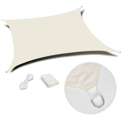 Прямоугольный солнцезащитный парус, водонепроницаемый навес, 2х3 м, бежевый, MultiGarden