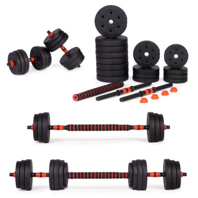 Adjustable Dumbbells 2x15 kg Barbell Set 30 kg with Bar