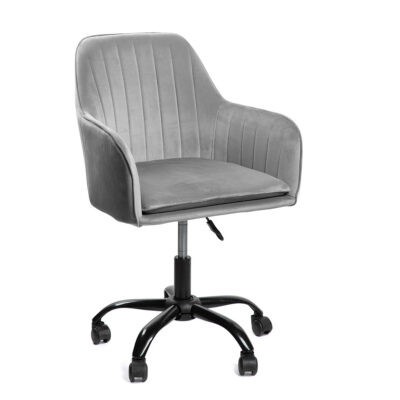 Chair | TEILL | velour swivel chair grey | 55x54.5x80-90cm | ALL 807904