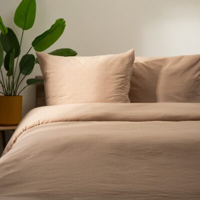 Постельное белье | GOSSY | хлопок бежевый | 220x200 + 2*70x80 см | 729508