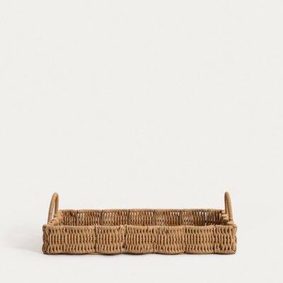 Декоративный поднос | COBELS | плетеный натуральный | 33x22x5 см | 771118