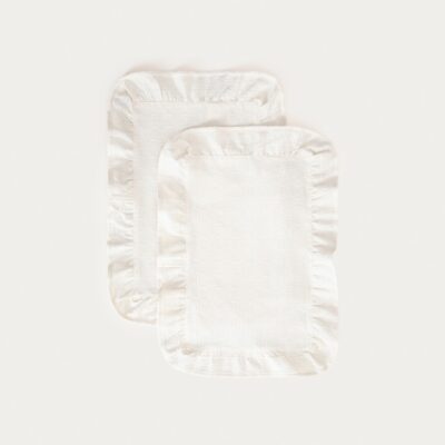 Настольные коврики | KALIRA | экрю с декоративной текстурой и оборкой, комплект из 2 шт | 35x48 см | 776229