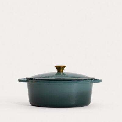 Garnek żeliwny | ANDREAS | zielony owalny ombre | 4,5 l | 777646