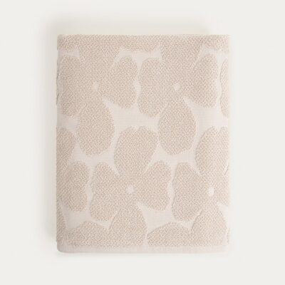 Ręcznik | FLORES | beżowy żakardowy | 100x150 cm | 778667