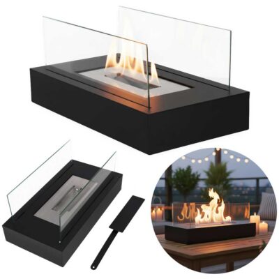 Отдельно стоящая настольная печь на биотопливе, бездымная прямоугольная