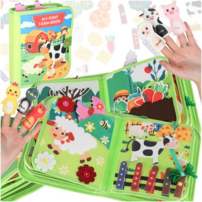 Sensory educational manipulative farm booklet