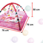 KX5873 Mata Edukacyjna Kojec Basen z piłeczkami różowa 3
